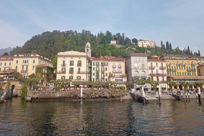 Buildings on the shore of Lake Como