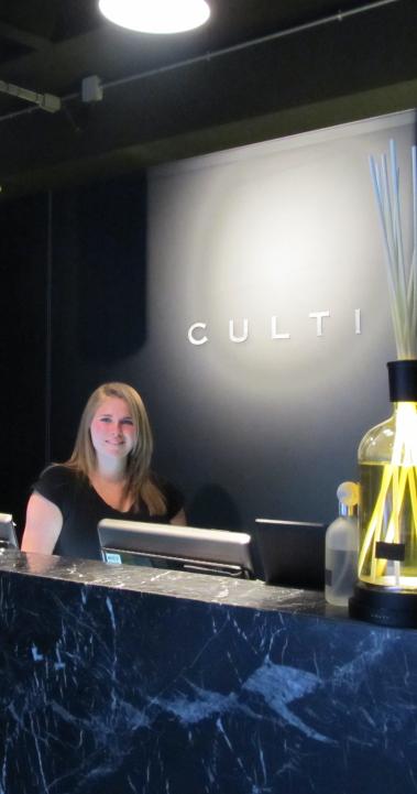 a student at their internship placement at Culti Spa