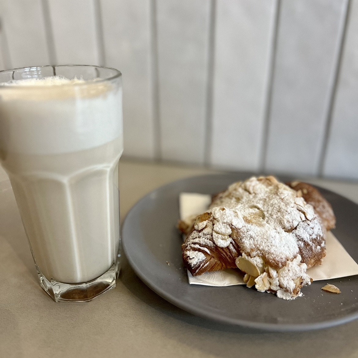 cappuccino & almond croissant