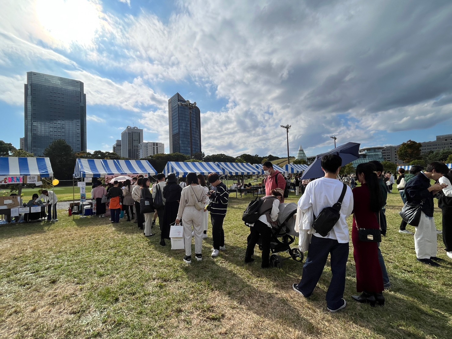 the line for our okonomiyaki booth