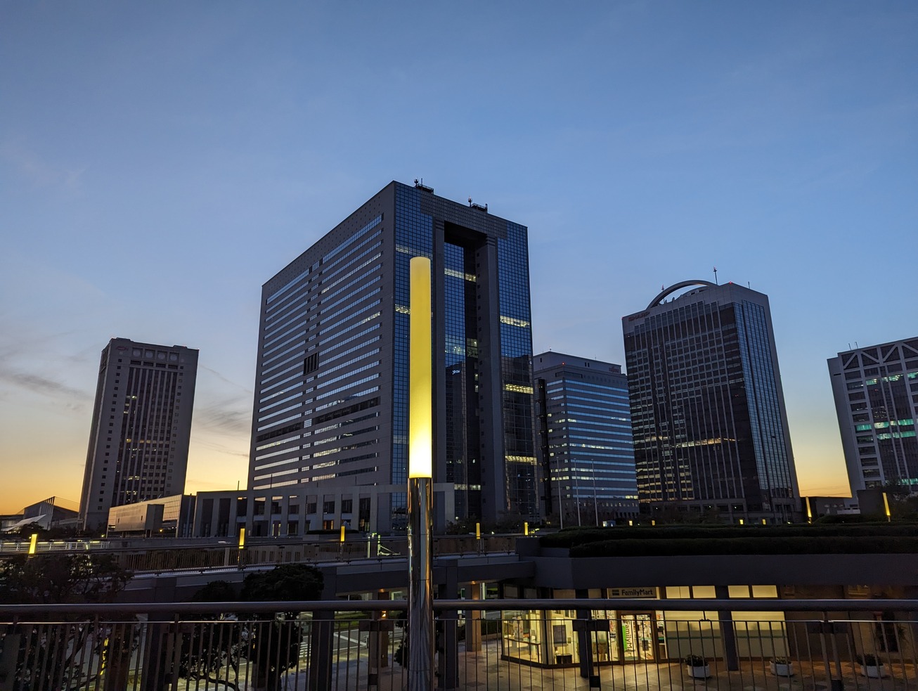 a photo of makuhari during twilight