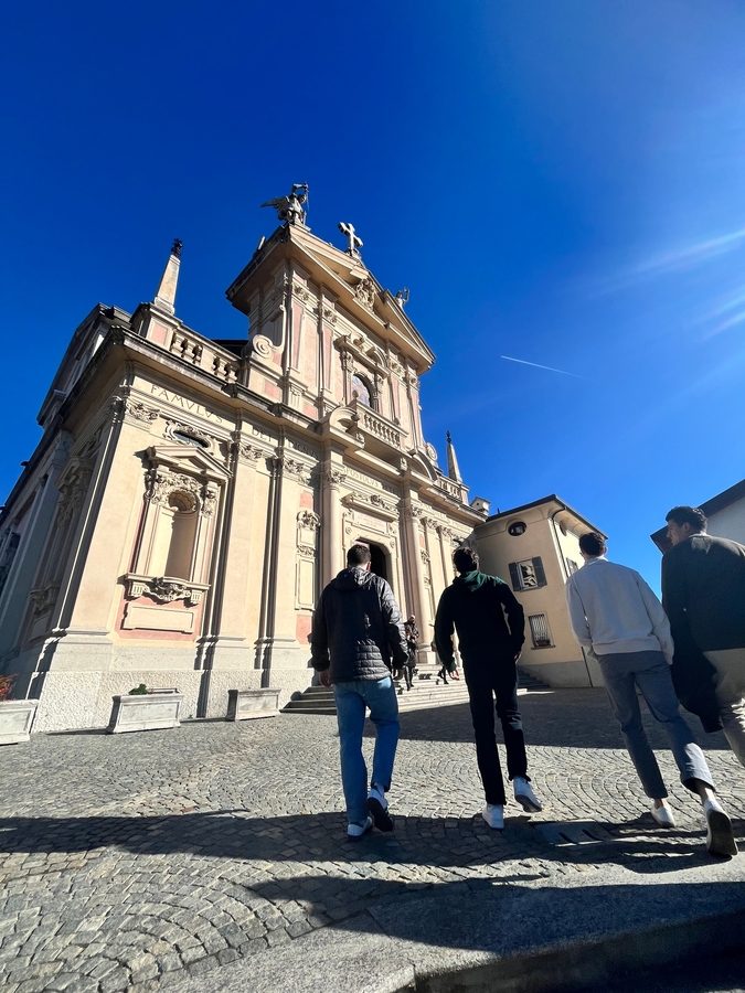 Liam McAdam- Como, Italy- outside of Sant' Andrea Church