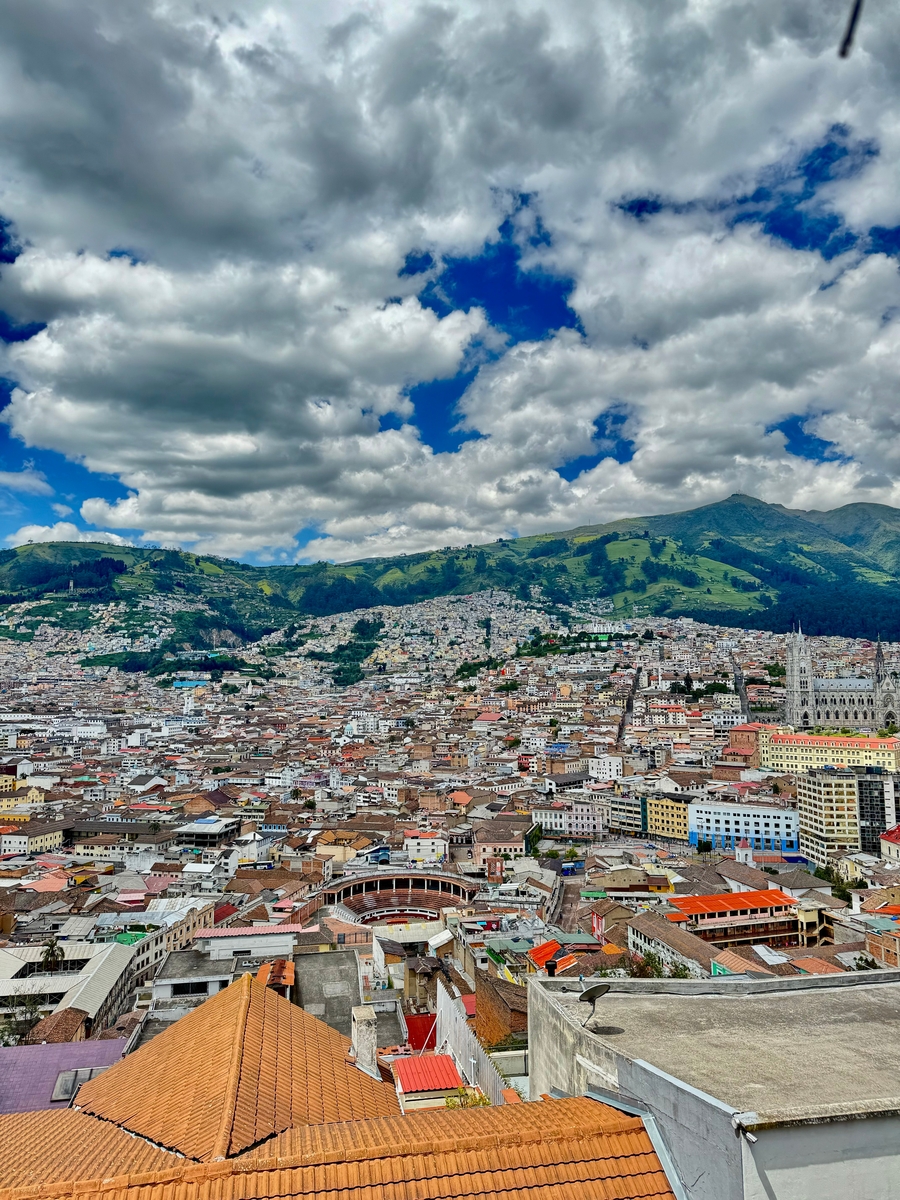 Quito, Ecuador Historic Center View from Restaurant Clara Smartt