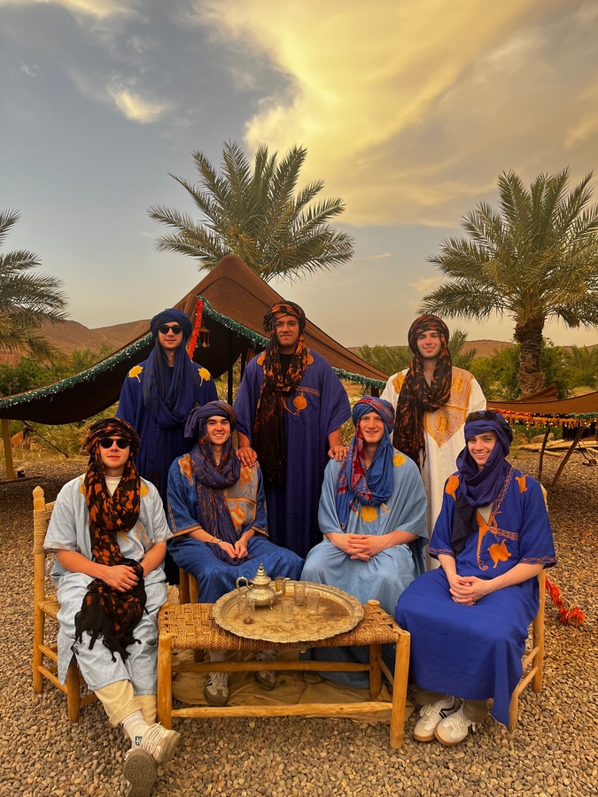 morocco, africa- sahara desert, dressed in traditional clothing during our tour-Liam Mcadam