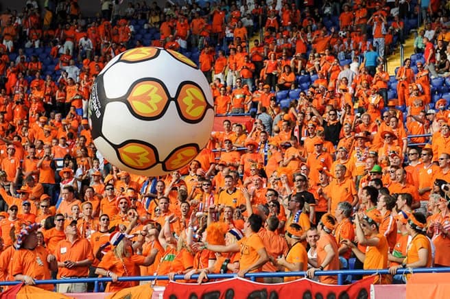 Netherlands' famous soccer stadiums' attire