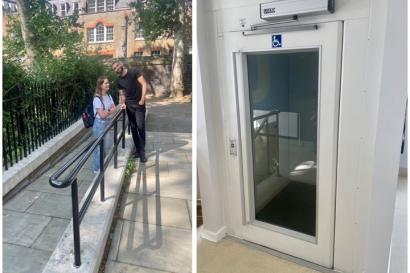 Accessible ramp and doorway at IES Abroad London Center