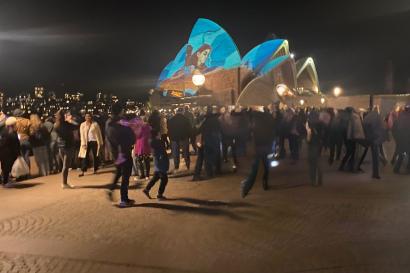 The Sydney Opera House at night