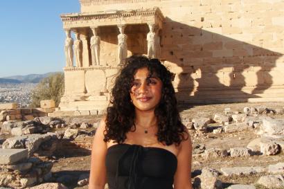 Me standing on the Acropolis in front of the Temple of Athena