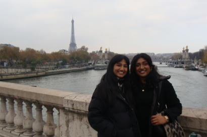 Me and my roommate on the Seine