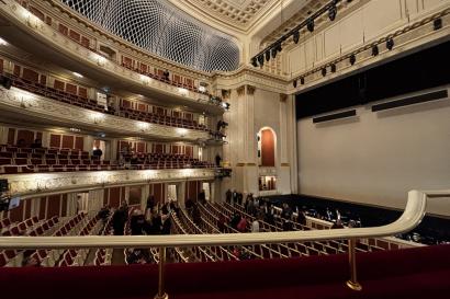 A view from the inside of the main performance hall used by the Berlin Ballet and Opera Companies.