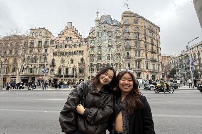 me and kristen in barcelona