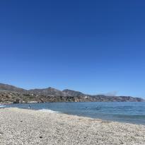 landscape of a beach in Nerja, Spain