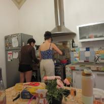 cooking with friends