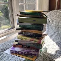 A pile of books