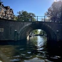 series of canal bridges being seen through one 