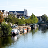 Photo of river and homes in Nantes, France