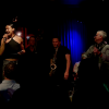 This is a photo of me singing in a jazz club!