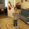 little me with an Italian flag
