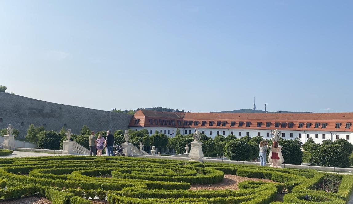 Image of the hedge gardens around Bratislava Castle