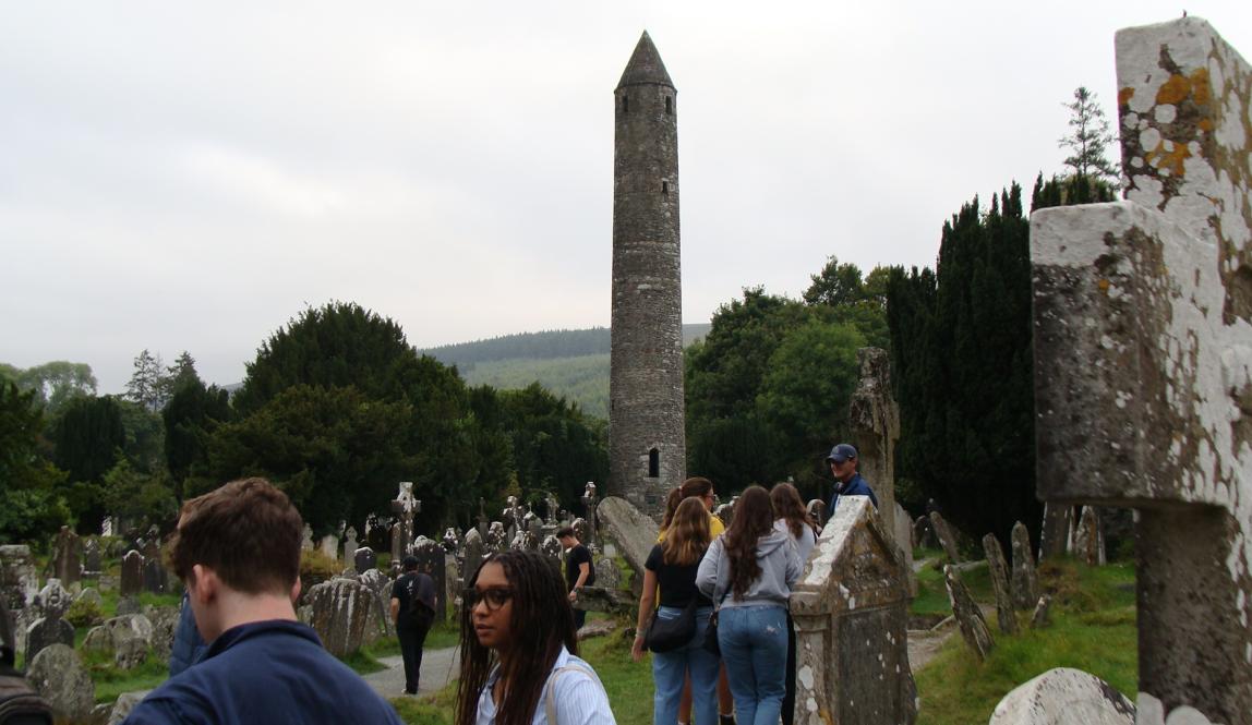 The ruins of the Church including my peers