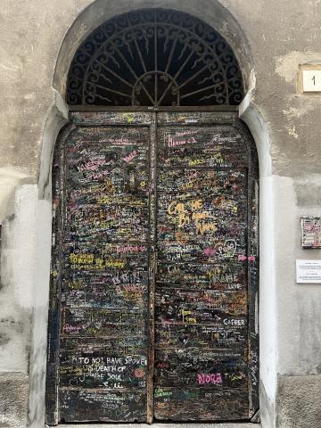 The famous door from Call Me By Your Name