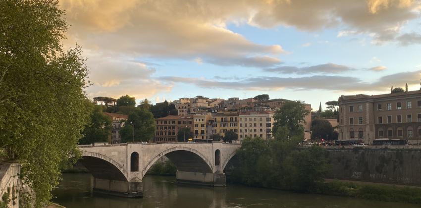 View of the river Tiber in Rome