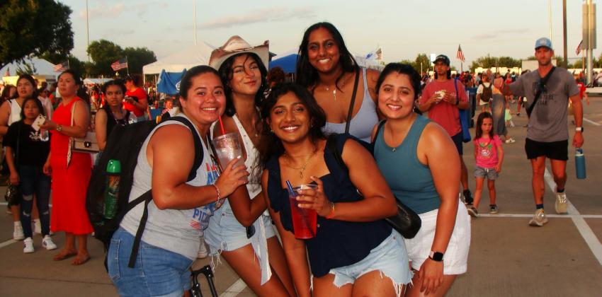 An image with me at my friends at a Fourth of July fair in my hometown:)